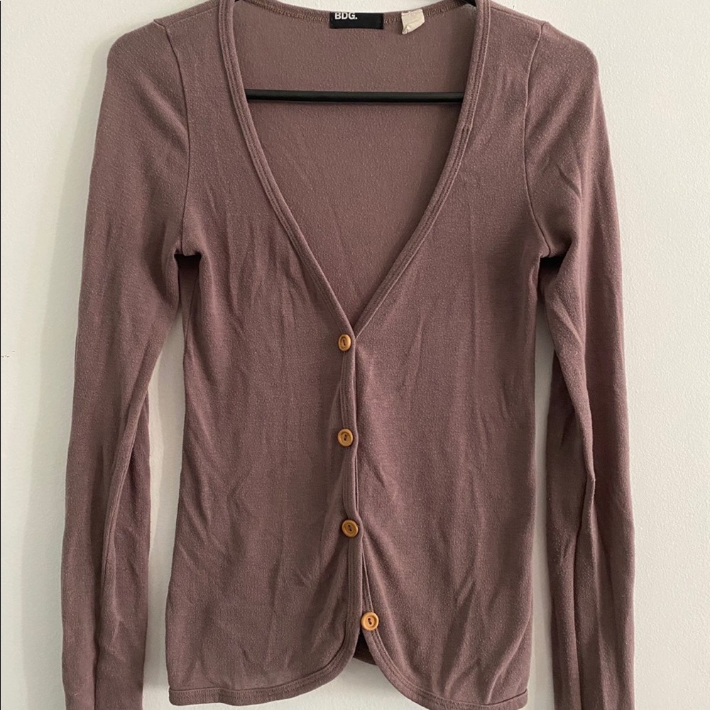 Taupe color size small BDG. Cardigan